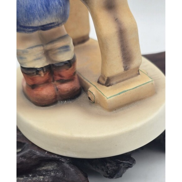 Hummel Praying Boy w/ Rocking Horse Flag Bugle Germany V Bee M.J.Hummel - Picture 7 of 10